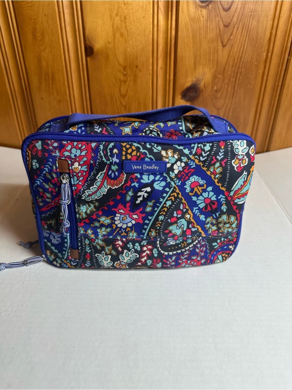 Vera Bradley Navy Multicolor Paisley Cosmetic Bag